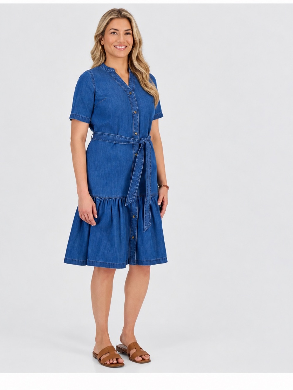 Women’s Denim Belted Dress SZ XXL NEW with Tags